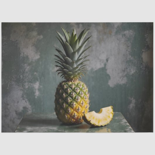 Pineapple & Slice Rustic Grunge Decoupage  Tissuepapier (Voorkant)
