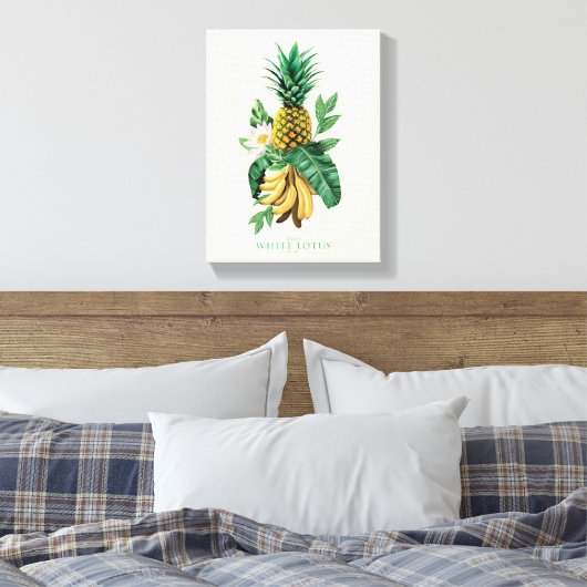 Pineapple Suite bij de Witte Lotus Canvas Afdruk (Insitu (Slaapkamer))
