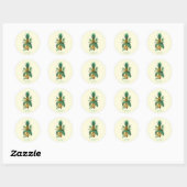 Pineapple Suite bij de Witte Lotus Ronde Sticker (Vel)