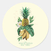 Pineapple Suite bij de Witte Lotus Ronde Sticker (Voorkant)