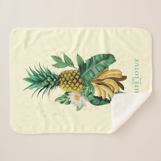 Pineapple Suite bij de Witte Lotus Sherpa Deken (Voorkant (horizontaal))