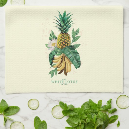 Pineapple Suite bij de Witte Lotus Theedoek (Gevouwen)