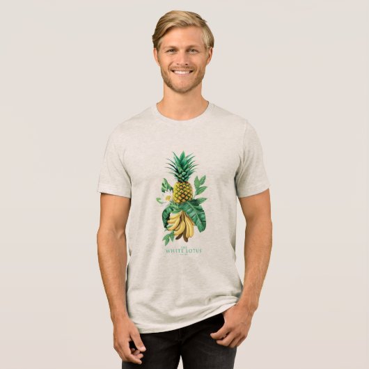 Pineapple Suite bij de Witte Lotus Tri-Blend Shirt (Voorkant volledig)