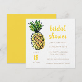 Pineapple Summer Bridal Shower-uitnodiging Kaart