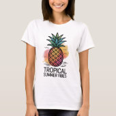 🍍 Pineapple Summer Vibes T-shirt | Tropical Tee (Voorkant)