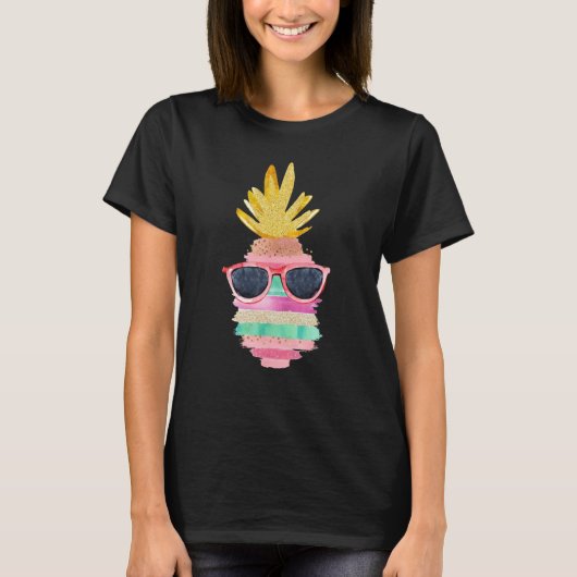 Pineapple Sunglasses Aloha Beaches Hawaii Hawaiian T-shirt (Voorkant)