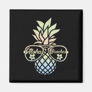 Pineapple Sungles Grappig Aloha Stranden Hawaiian Magneet
