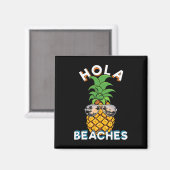 Pineapple Sungles Hola Stranden Funny Beach Vakant Magneet (Voorkant / Achterkant)