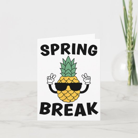 Pineapple Sungles Tropical Beach Vaca Kaart (Voorkant)