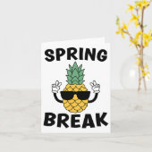 Pineapple Sungles Tropical Beach Vaca Kaart (Gele Bloem)