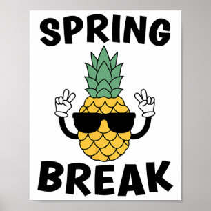 Pineapple Sungles Tropical Beach Vaca Poster