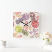 Pineapple, sweet koppel, vrucht round clock vierkante klok (Huis)