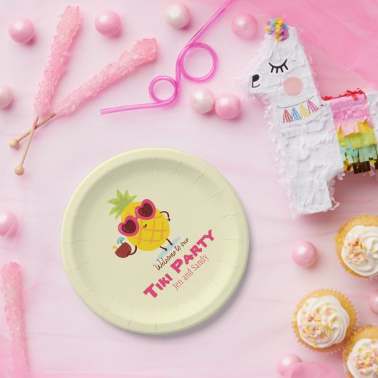 Pineapple Tiki Bord op gepersonaliseerd papier Lua (Feest)