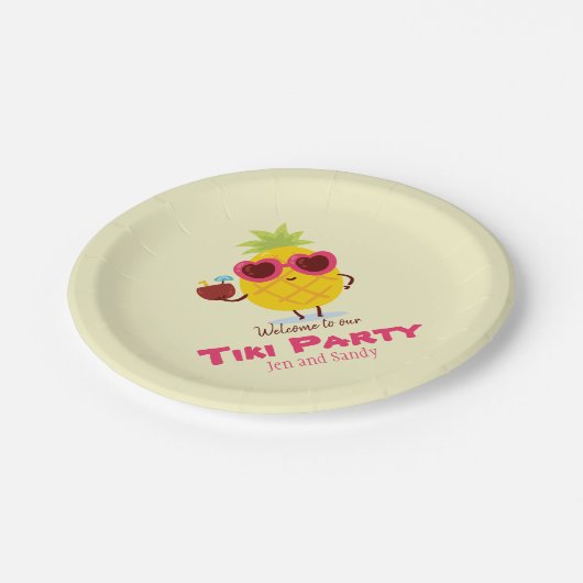 Pineapple Tiki Bord op gepersonaliseerd papier Lua (Gekanteld)