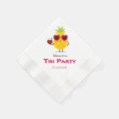 Pineapple Tiki Party Personalized Napkins Luau Servet (Hoek)