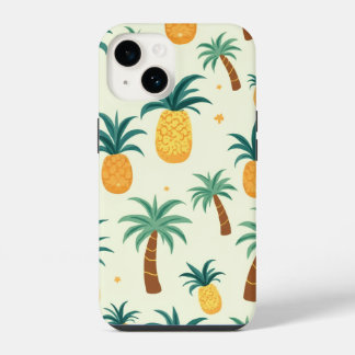 Pineapple & Tree Pattern Design iPhone14 hoesjes iPhone 14 Hoesje