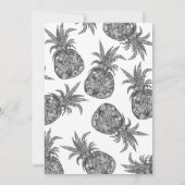 Pineapple Tropical Beach bruiloft Kaart (Achterkant)