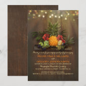 Pineapple Tropical Beach Lights Engagement Party Kaart (Voorkant / Achterkant)