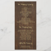 Pineapple Tropical Beach Lights Wedding Programma' Programmakaart (Achterkant)