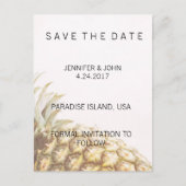 Pineapple Tropical Bewaar de datumkaarten Aankondigingskaart (Voorkant)