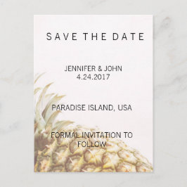 Pineapple Tropical Bewaar de datumkaarten Aankondigingskaart