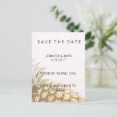 Pineapple Tropical Bewaar de datumkaarten Aankondigingskaart (Staand voorkant)