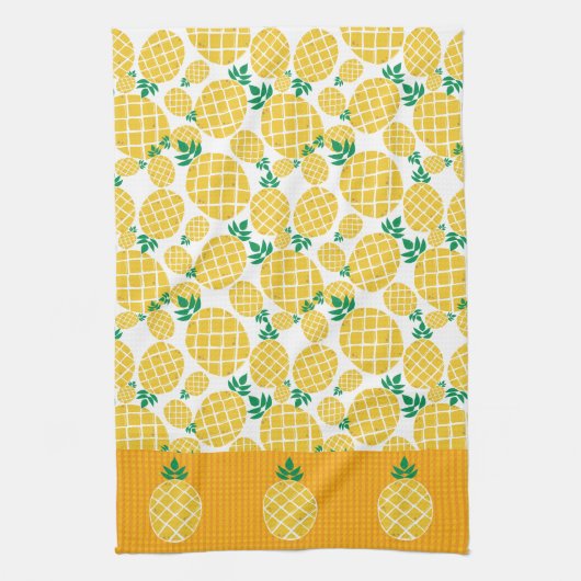 Pineapple Tropical Citrus Island Zomerfruit Theedoek (Verticaal)