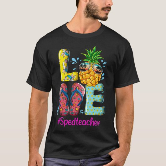 Pineapple Tropical Flip Special Education Teacher T-shirt (Voorkant)