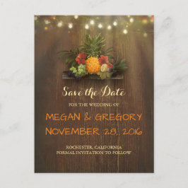 Pineapple Tropical Luau Beach Bewaar de datum Aankondigingskaart