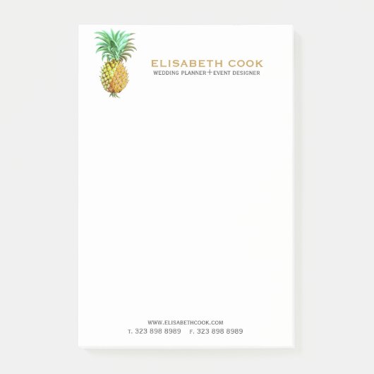 PineApple  tropisch ontwerp Post-it® Notes (Voorkant)