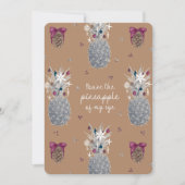 Pineapple van mijn Oog, Suikerpruim Plat Feestdagenkaart (Voorkant)