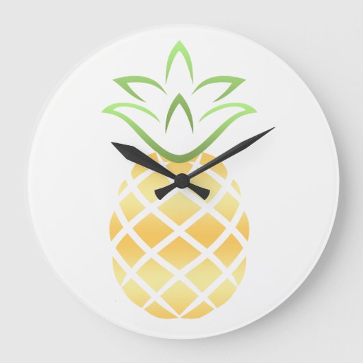 pineapple wall clock grote klok (Voorkant)