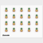 Pineapple Watercolor  Ronde Sticker (Vel)