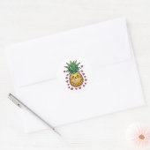 Pineapple Watercolor  Ronde Sticker (Envelop)