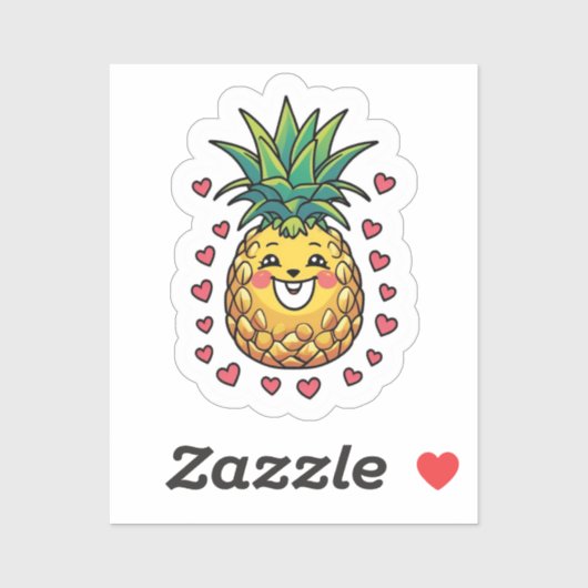 Pineapple Watercolor  Sticker (Vel)