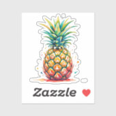 Pineapple Watercolor  Sticker (Vel)