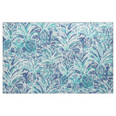 PINEAPPLE WAVE Blue Painterly Waterverf Stof (Fat Quarter)