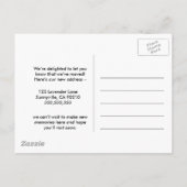 Pineapple Welcome Change of Address Briefkaart" Aankondigingskaart (Achterkant)