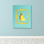 PINEAPPLE ~ Wrapped Canvas Afdruk (Insitu (Houten vloer))