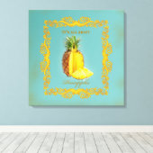 PINEAPPLE ~ Wrapped Canvas Afdruk (Insitu (Houten vloer))