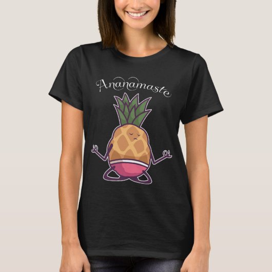 pineapple yoga namaste workout t-shirt (Voorkant)