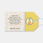 Pineapple Zelfgemaakt Bad & Body Cadeaulabel (Voorkant (Horizontaal))