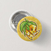 PineappleChibiHead Ronde Button 3,2 Cm (Voorkant /achterkant)