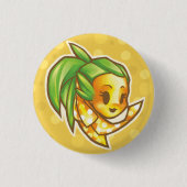PineappleChibiHead Ronde Button 3,2 Cm (Voorkant)