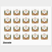 Pineapplejam inmaaklabel vierkante sticker (Vel)