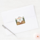 Pineapplejam inmaaklabel vierkante sticker (Envelop)