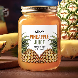 Pineapplejam inmaaklabel vierkante sticker