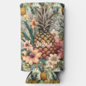 Pineapples aanpassen seltzer blikjeskoeler (Voorkant)