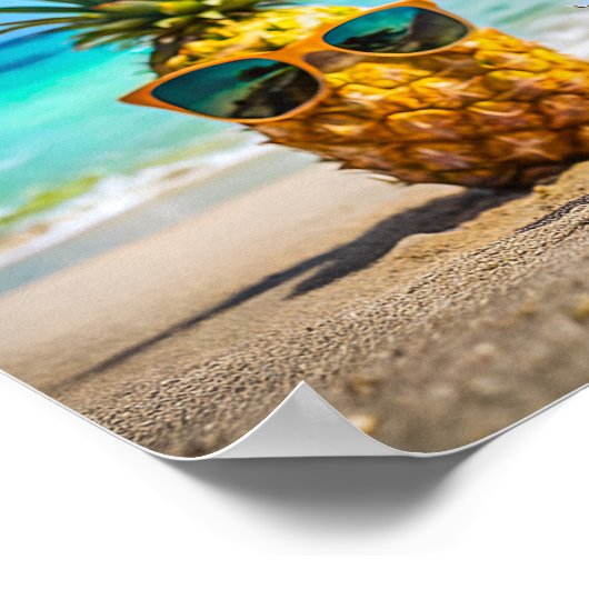 Pineapples in stylish sunglasses poster (Hoek)