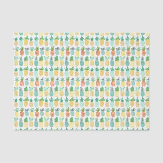 Pineapples Summer Tropical Tropics | Weefselpapier Tissuepapier (Voorkant)